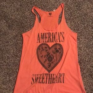 Orange racer back tank